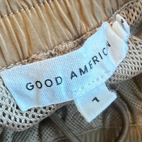 Good American Essential Track Joggers Nylon Casual Athleisure Size 1 Small Women - Picture 11 of 11